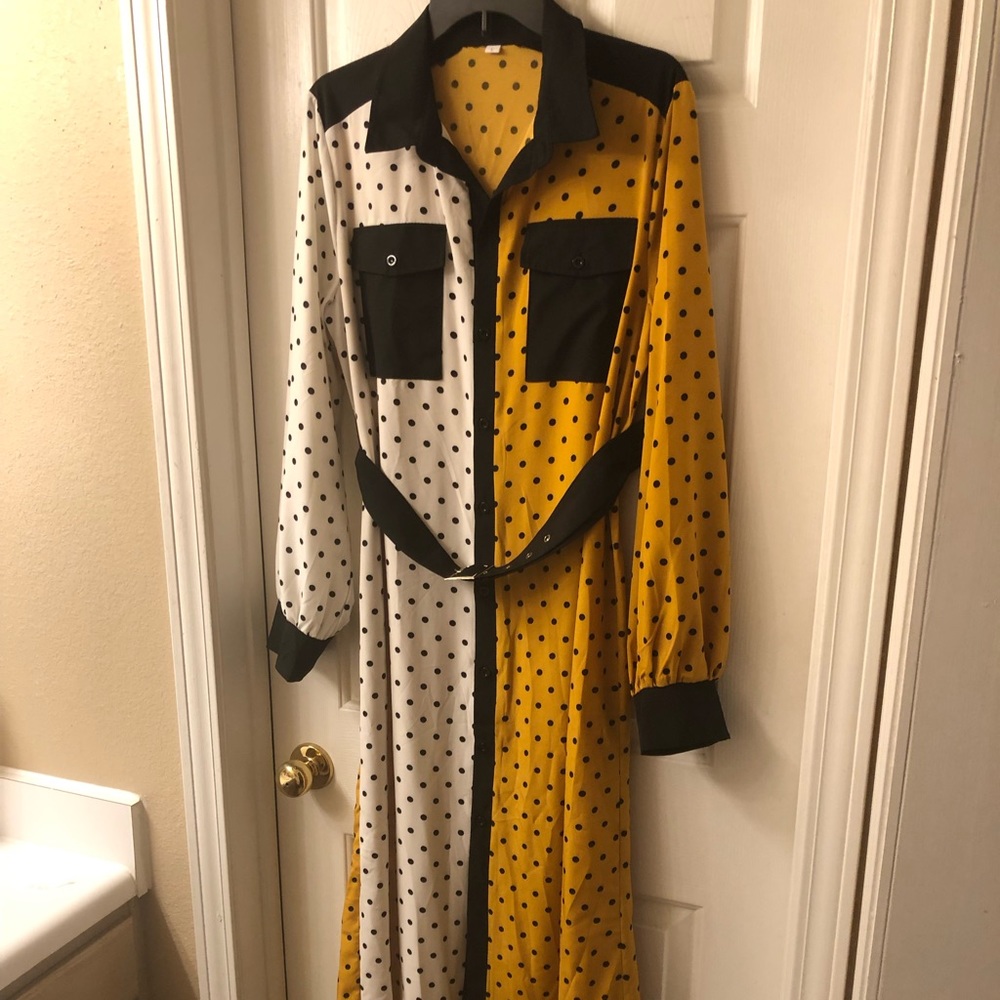 Black & gold dress